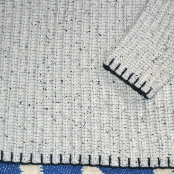 Club Monaco 100% Cashmere AMORAY Sweater Blanket Stitch Turtleneck SMALL - Picture 4 of 11